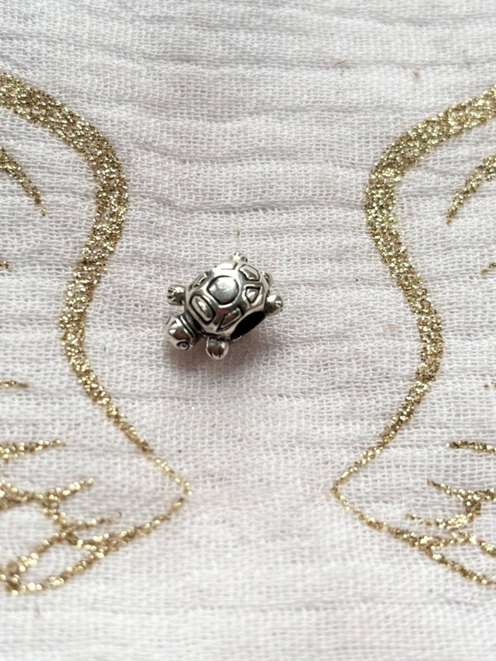 Sterling Silver Turtle Charm Bracelet Bead or Pendant - Silver